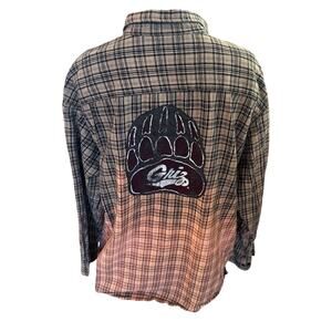 University of Montana Grizzlies Plaid Flannel Shirt XL Oversize Griz Football UM